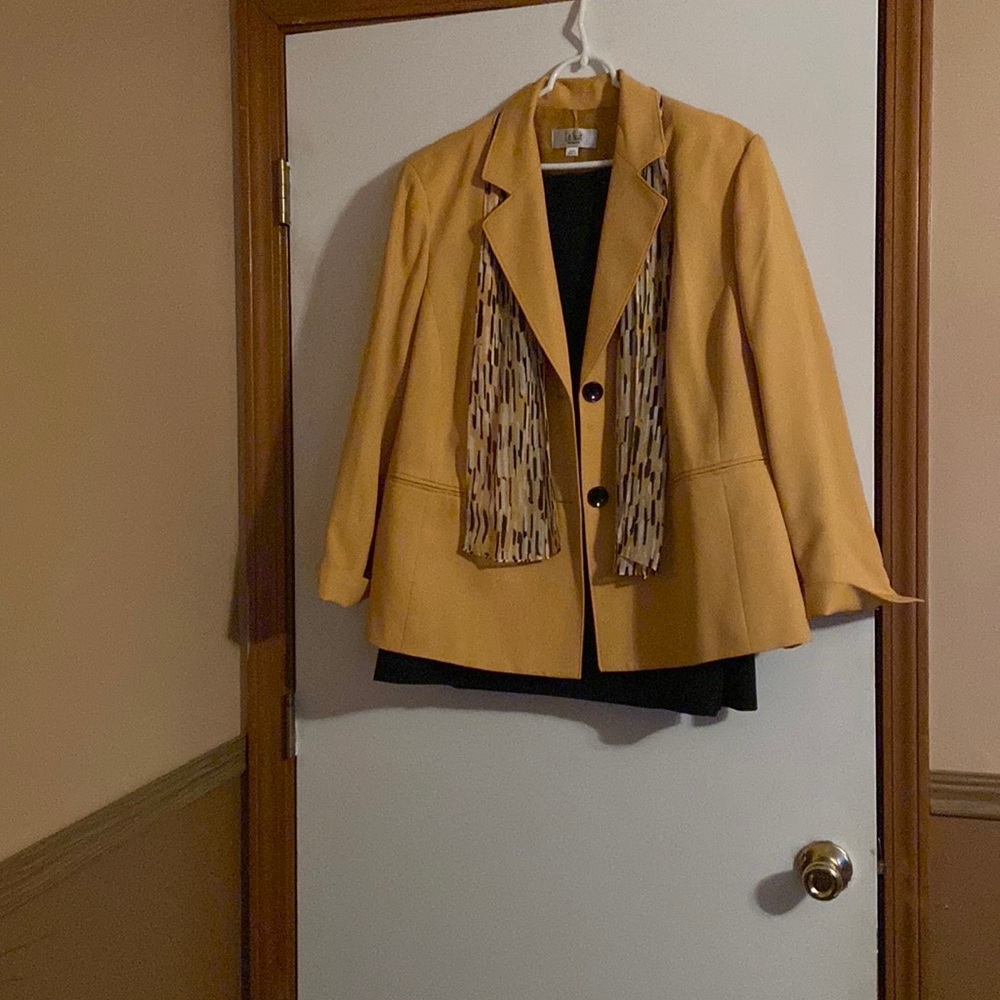 Gold and Black skirt suit